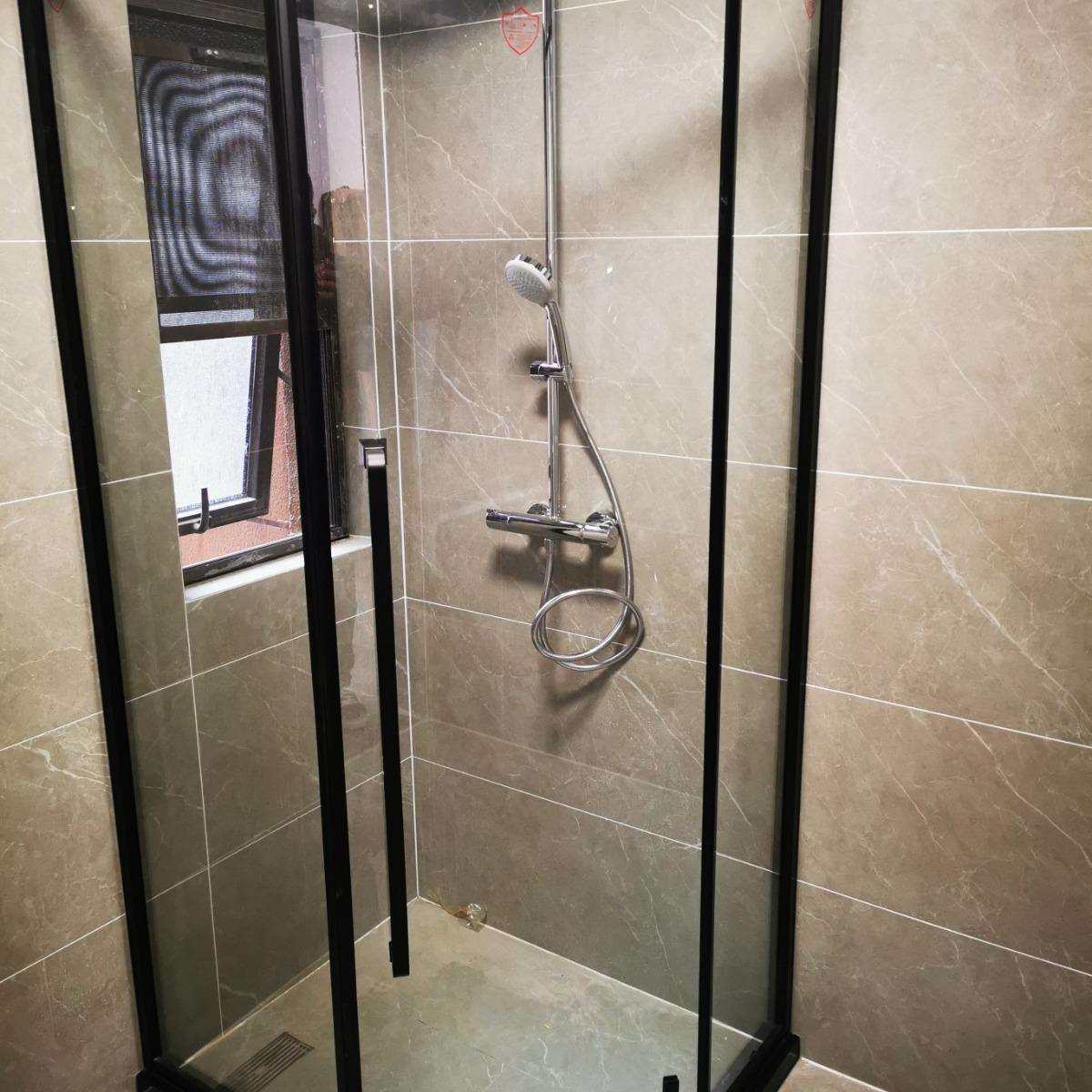 洁具整体淋浴房浴室干湿分离隔断玻璃门一字不锈钢厕所卫生间