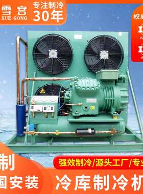 冷库制冷机组制冷压缩机3P5P8P10P低温活塞制冷机组