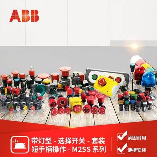 ABBM2SS二位置选择开关套装带灯M2SS2-42Y-10;10090006