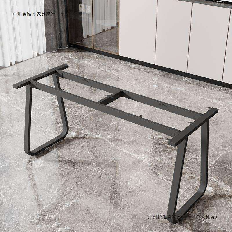 桌腿铁艺支架瓷砖岩板实木大板金属桌架大理石餐桌脚铁艺简约