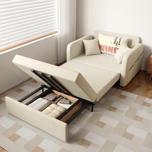 一体两用小户型现代客厅儿童书房收纳可伸缩折叠储物沙发床