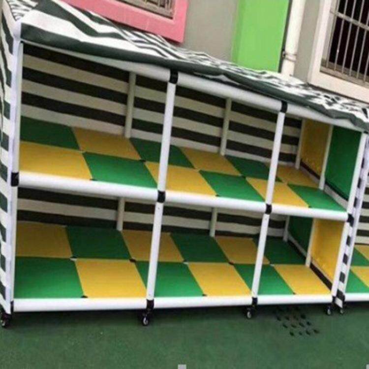 新品幼儿园储物柜户外儿童玩具收纳架子积木移动储物柜车子架收纳