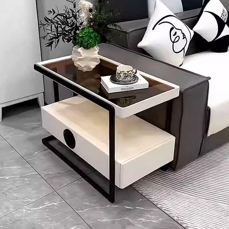 轻奢高级感沙发边柜意式极简沙发边几客厅可移动侧边柜现代茶角几