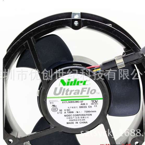 原装NIDEC X17L50BS2M3-07 15CM 50V 3.12A 大风量暴力散热风扇