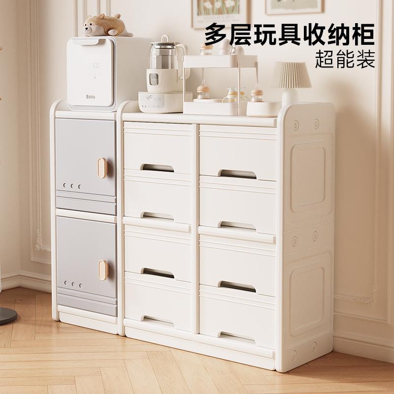 儿童玩具收纳架落地家用婴儿用品喂养台收纳柜宝宝置物整理箱储物