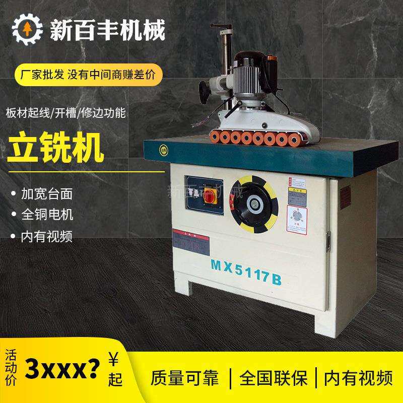 木工机械5117B立铣机双轴立铣铣床带推台锣铣机修边打线条机器