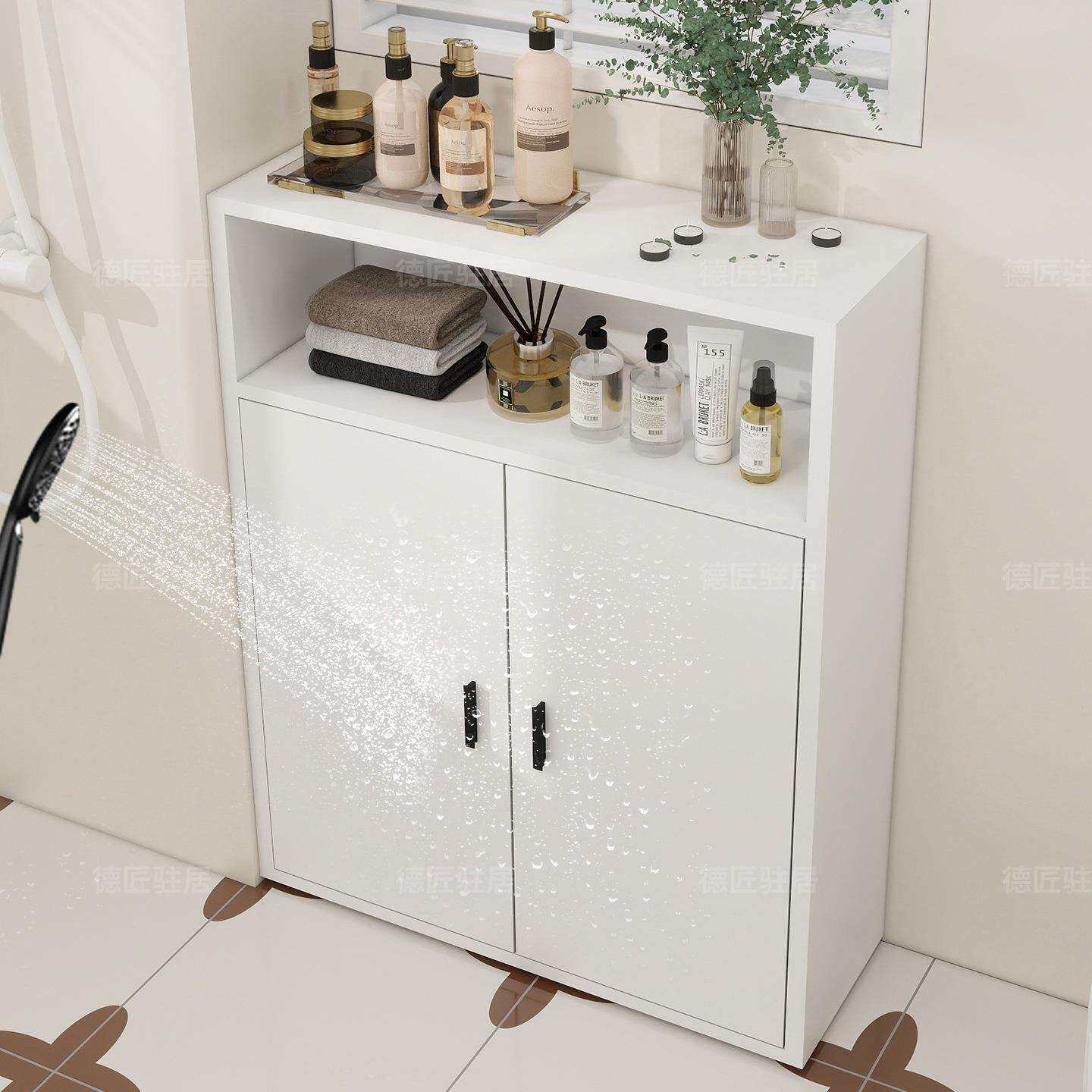 蜂窝铝卫生间防水收纳柜储物柜浴室窄小侧边柜落地置物柜薄柜定