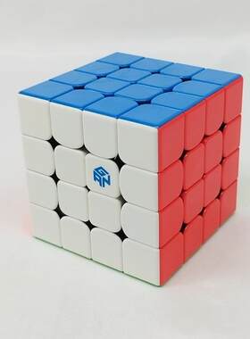 GAN460M四阶魔方磁力版4X460mm黑底彩色贴片比赛顺滑益智