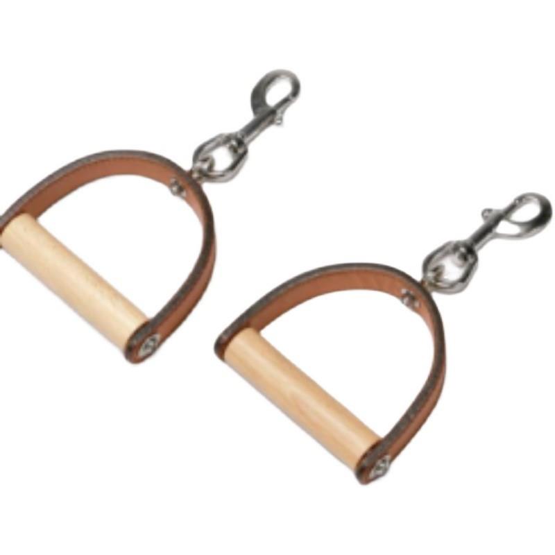古典普拉提皮质把手普拉提器械手柄LEATHER&WOODHANDLES(PA