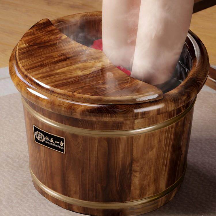 碳化泡脚桶木桶实木保温洗脚盆泡脚盆木盆家用养生香柏木质足浴桶