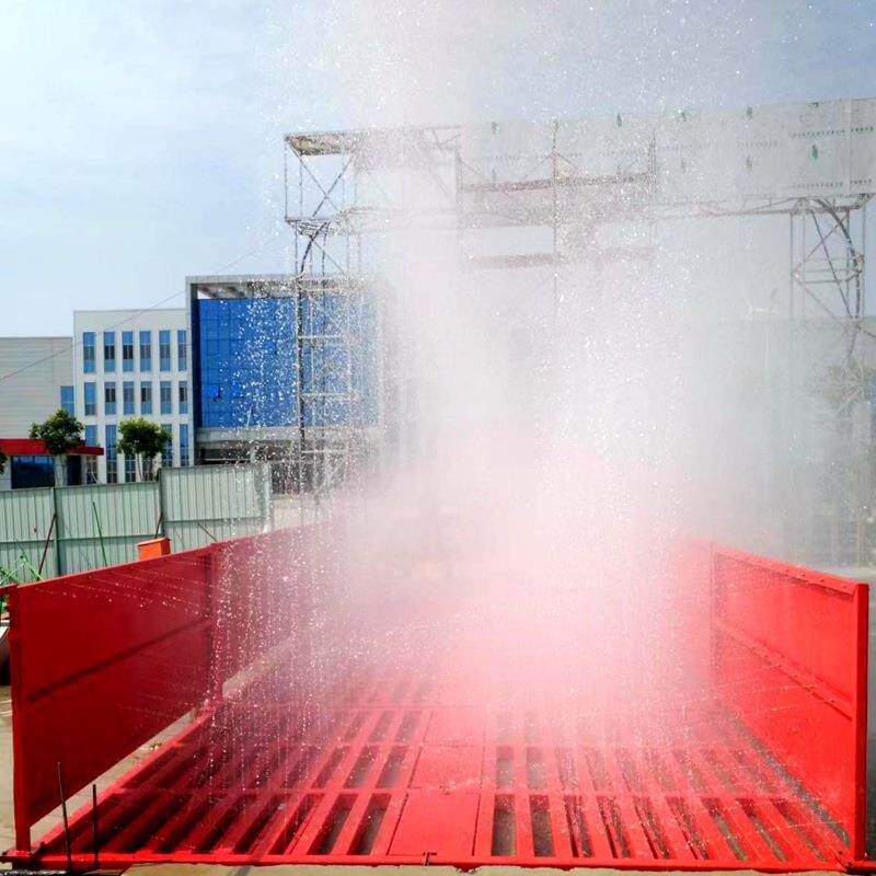 鲁鸿建筑工地洗车机全自动工程车辆洗车平台100吨洗轮机