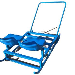 滑雪爬犁狗拉雪橇车成人载人多人拉人力雪地冰上冬季冰雪游乐爬犁