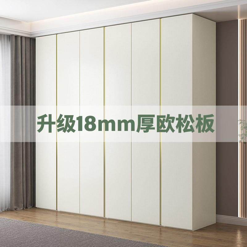 家庭卧室级实木欧松板衣柜一门到顶深度现代简约卧室大衣橱