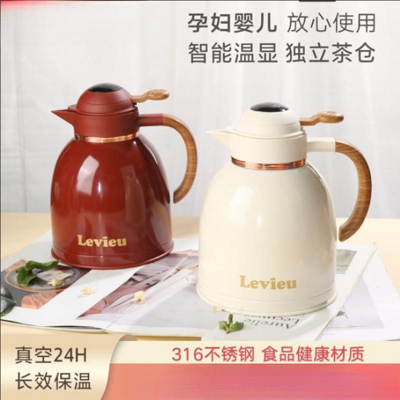 冬季保温壶结婚陪嫁水壶一对红色暖壶小焖茶壶家用热水瓶喜壶欧式
