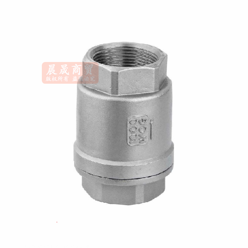 304不锈钢止回阀H14旋启立卧式立式单向逆止阀真空水泵H12W4分6分