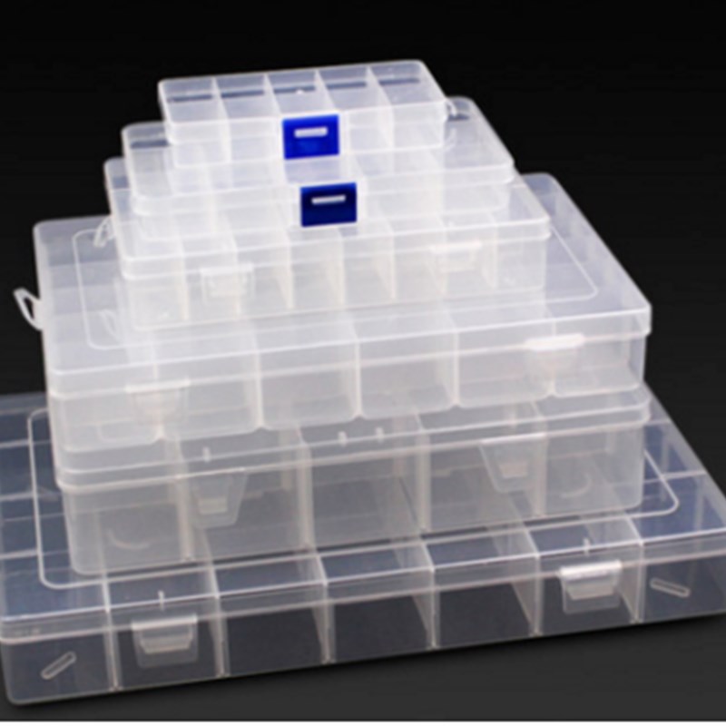组合式零件盒元件盒透明塑料盒小格子螺丝分类收纳盒多格储物盒