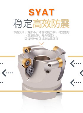 高精度R6圆鼻 1024铣刀盘 平面铣刀EMRW-R6 50 63 80 100 125 160