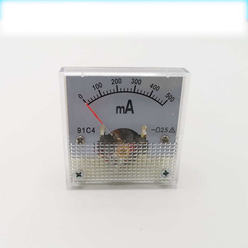 91C4指针式直流电流表1A 2A 10A 30mA 100mA 500mA 尺寸45*45mm