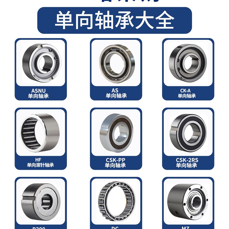 进口单向轴承大全CSK8 10 12 15 17 20 25 30 35 40PP带内外键槽