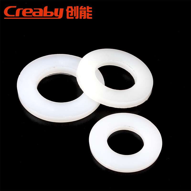 平垫圈尼龙垫片塑料垫圈M3绝缘塑胶圆形平垫加大M2M4M5M6M8M10M12