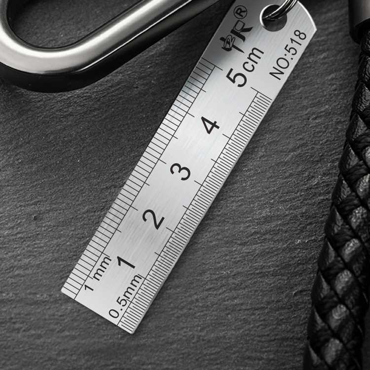 5CM钢尺迷你小钢尺不锈钢尺50mm5公分长钢直尺便携尺子袖珍短尺子