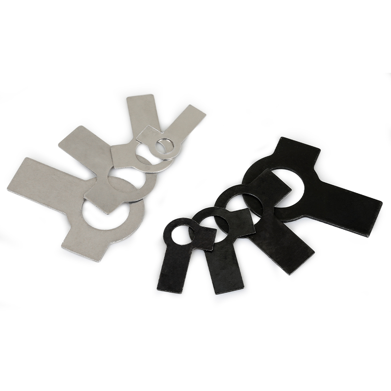 GB855 304不锈钢发黑色镀锌双耳止动垫圈止退垫片锁紧片挡圈防松