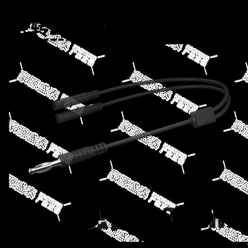 纯铜4MM香蕉插头线一分二 公头转母座1拖2N电源测试导线延长转接