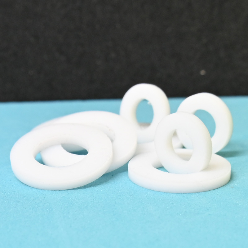 PTFE聚四氟乙烯垫片圆形绝缘螺丝平垫圈耐强酸硷耐高温M2M4M5-M30