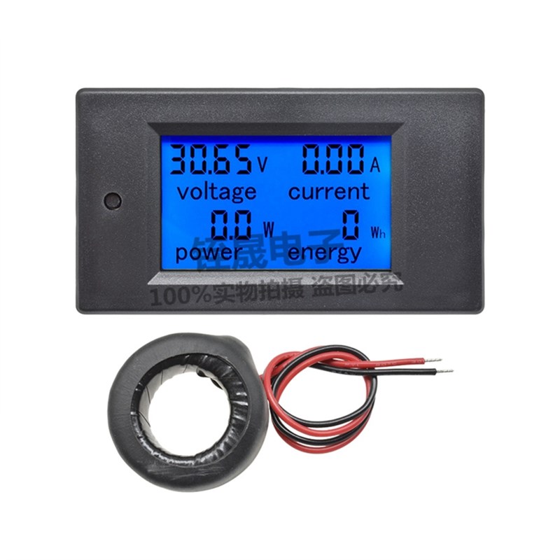 LCD交流数显多功能电压电流显示器功率表合式CT电量显示AC80-260V