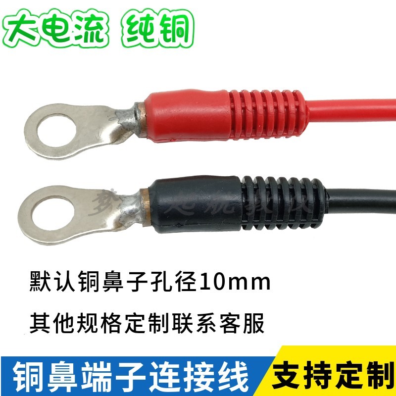 50/100A/i150A纯铜大电流线车载逆变器铜鼻子并联电瓶充电源连接