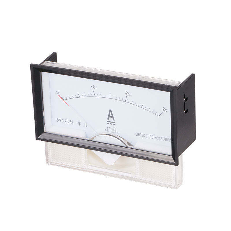 59C23-A指针式直流电流电压表1A 50A/75MV  外形127*67MM