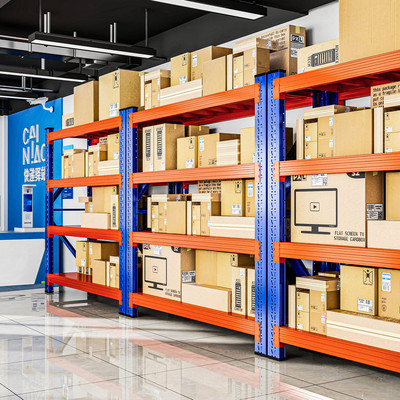 仓储货架多层落地置物架超市仓库快递重型货物架家用储物间收纳架