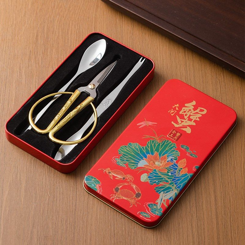 吃螃蟹专用工具吃蟹工具蟹八件钳夹吃大闸蟹剪刀神器吃海鲜夹子