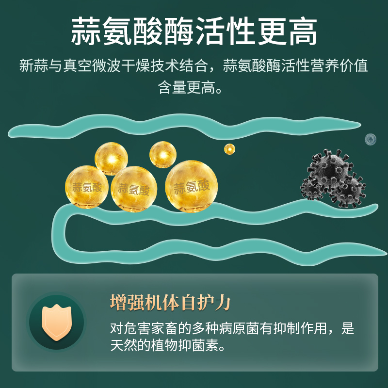 中农康畜大蒜素粉兽用牛羊用预混料水产益生素鸡鸭鹅猪饲料添加剂