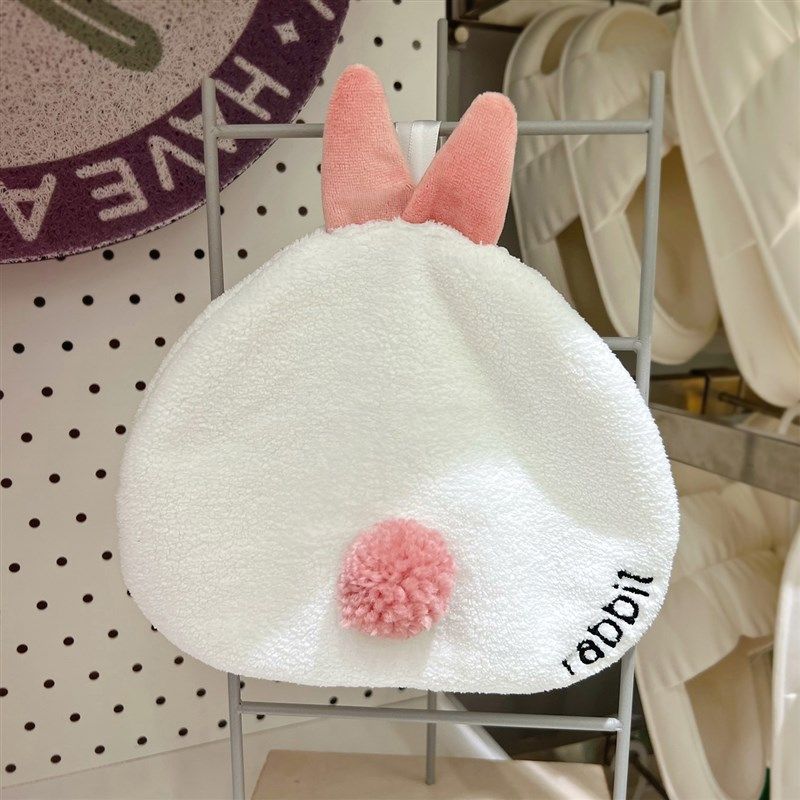 可爱萌兔擦手巾加厚吸水珊瑚绒洗手巾挂式儿童手帕厨房擦手毛巾,家庭/个人清洁工具,厨房擦手巾,淘宝优惠券,粉丝福利购,淘宝优惠卷