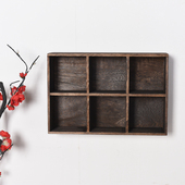 创意格子铺 小饰品古董展示架 实木格子架 墙壁茶壶茶杯储物架