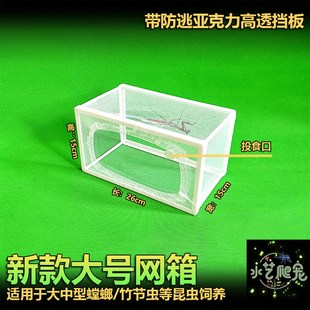包邮螳螂饲养盒 网箱 竹节虫卵鞘孵化饲养箱 昆虫网笼 蝴蝶羽化盒