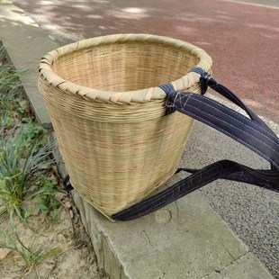纯手工竹编背篼竹篾背篓竹背筐收纳筐