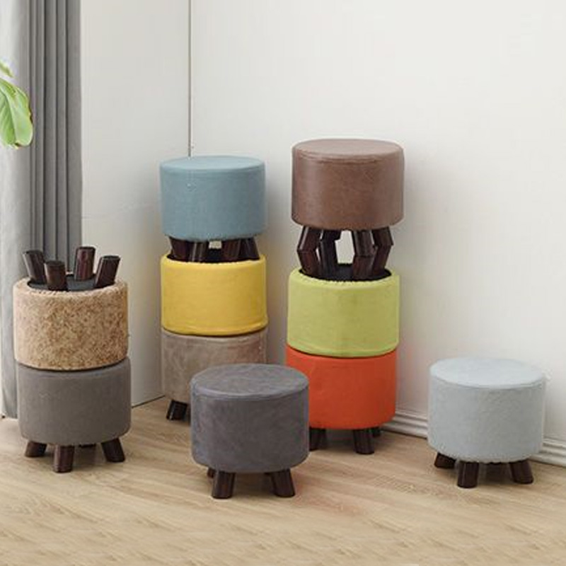小板凳家用小凳子沙发凳客厅坐凳换鞋凳矮凳创意个性布艺凳小圆凳
