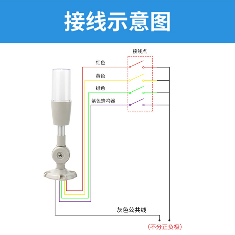 单层三色灯LED可折叠24V220V一体三色警示灯机床报警器信号指示灯,电子/电工,报警灯,淘宝优惠券,粉丝福利购,淘宝优惠卷