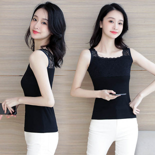 美背打底背心女内穿黑白色蕾丝春夏内搭外穿性感无袖 潮 内衣吊带衫