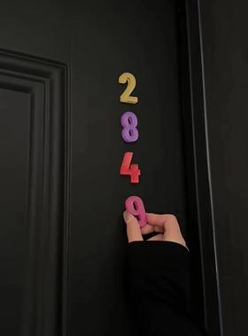 8mm多巴胺门牌号家用入户门号码牌简约风亚克力立体数字装饰挂牌