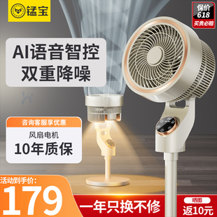 空气循环扇家用节能电B风扇大风力超静音台式 2024新款 智能语音定