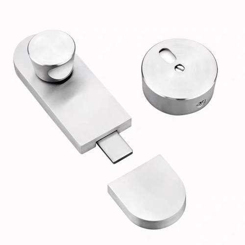 公共卫生间隔断五金配件304不锈钢厕所门锁有人无人指示锁插销锁