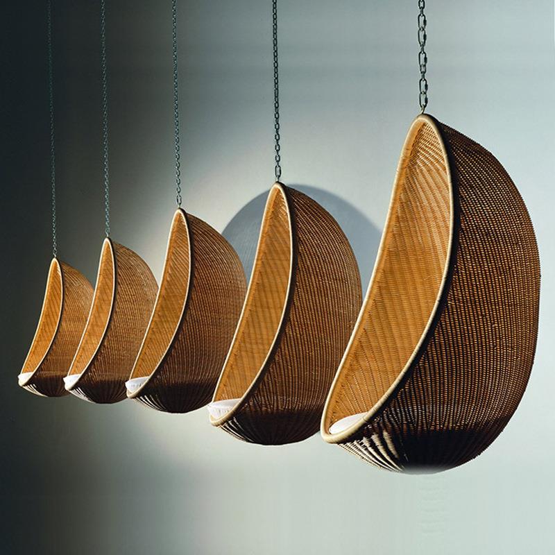 民宿户外蛋形吊椅pe藤编鸟巢防水吊篮室内成人摇篮阳台秋千网红