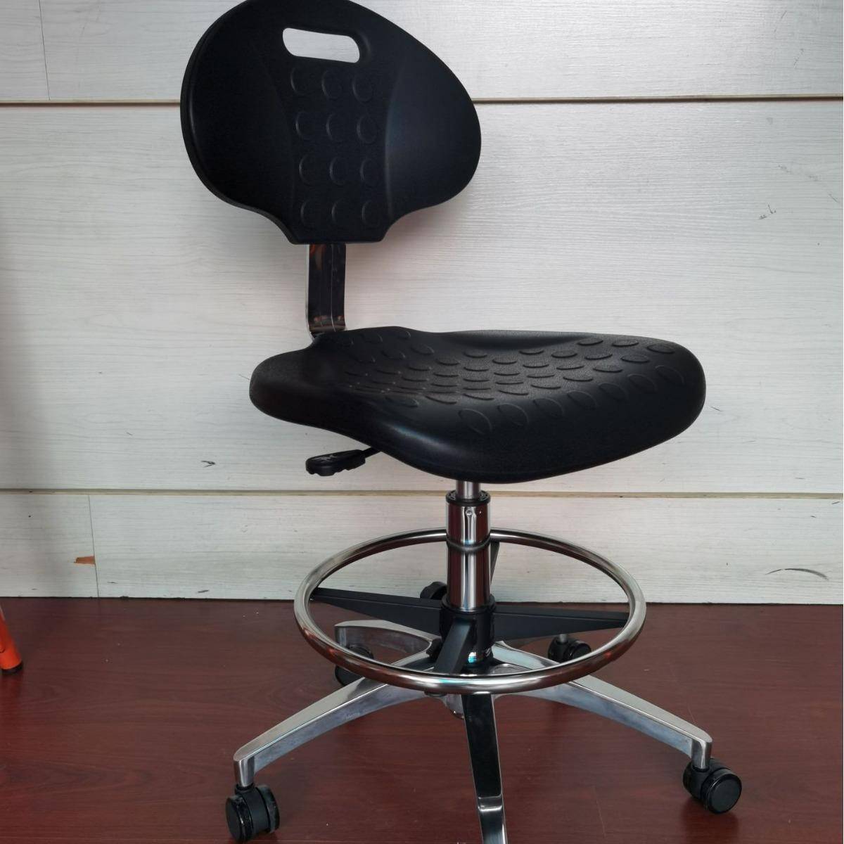 新款防静电PU椅子成品实验室椅子可升降旋转PU靠背坐垫