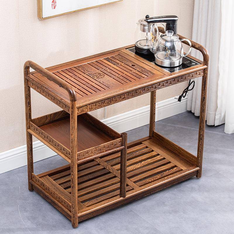 茶车鸡翅木移动茶几茶台家用客厅茶水架泡茶桌烧水壶一体茶水柜