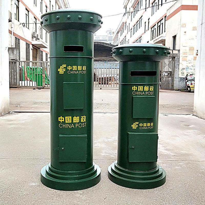 复古怀旧英伦立式邮筒摆件模具铁艺邮政信报箱模型家居装饰品