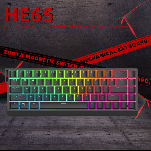 ZUOYA 佐亚 HE30 8K磁轴机械键盘 RGB背光 单手电竞适用 游戏快速