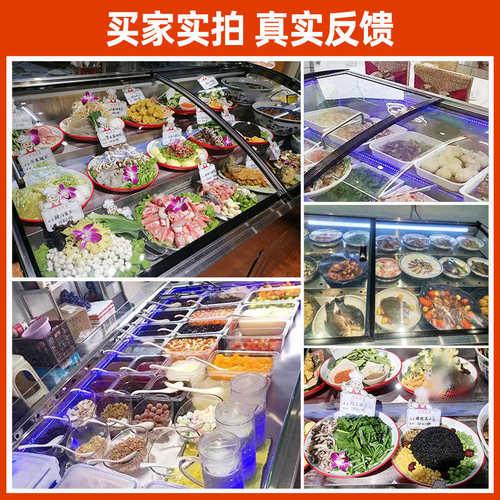 雪村烧烤点菜冷藏展示柜海鲜保鲜冰柜冷冻商用移动摆摊专用小冰箱